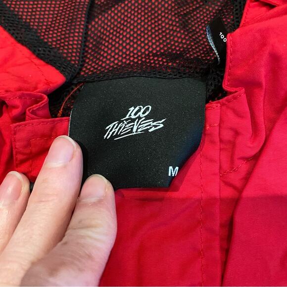 100 Thieves Foundations Anorak in Red - Picture 6 of 10